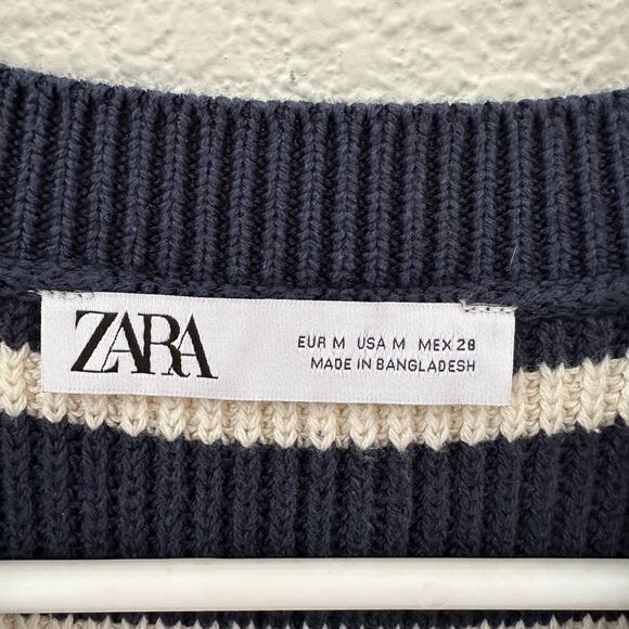 Zara Striped Sweater Vest in Navy and White - Picture 5 of 9